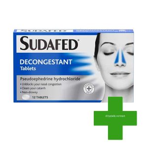 Sudafed Decongestant 12 Tabs